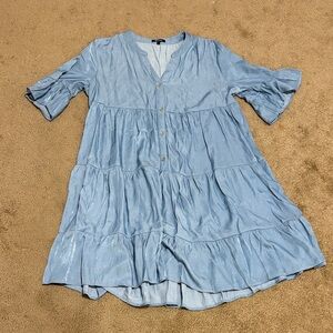 Light Blue Midi Dress